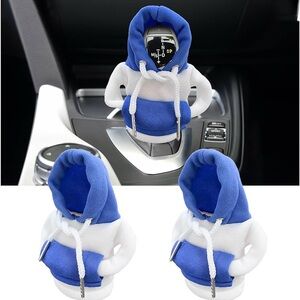 Blue and White Gear Shift Cover